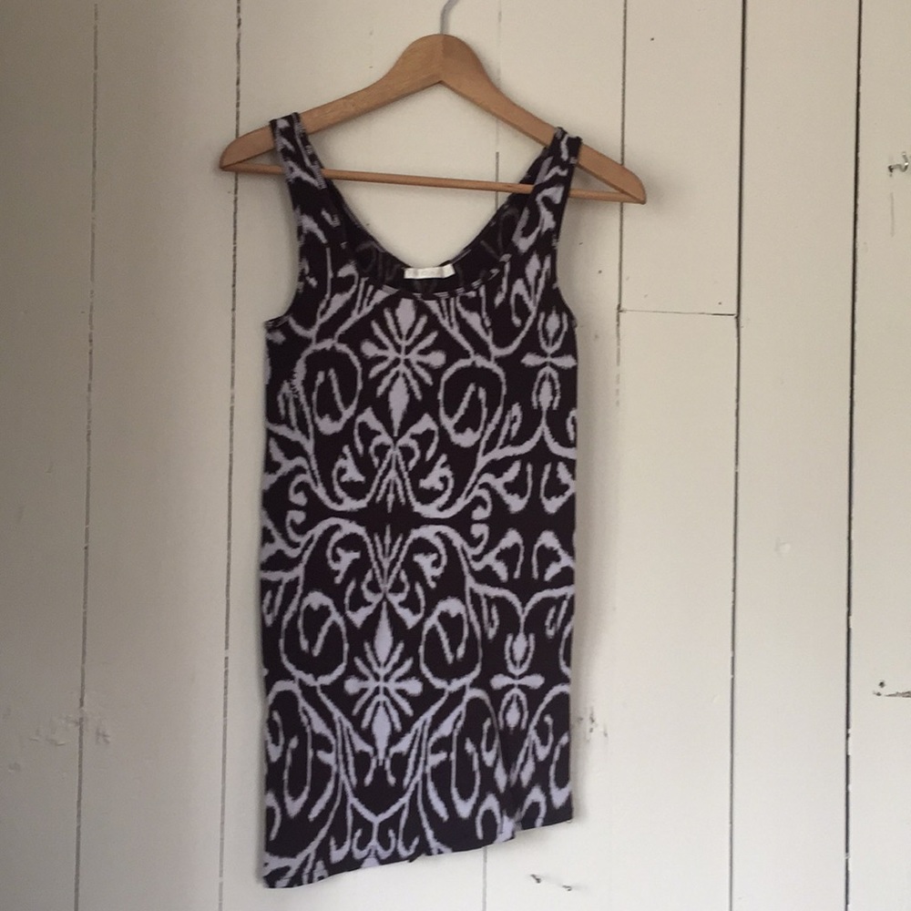 Indah body con mini tank dress, Ikat pattern